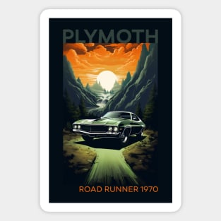 Roaring Resurrection: The 1970 Plymouth Road Runner Revival Magnet